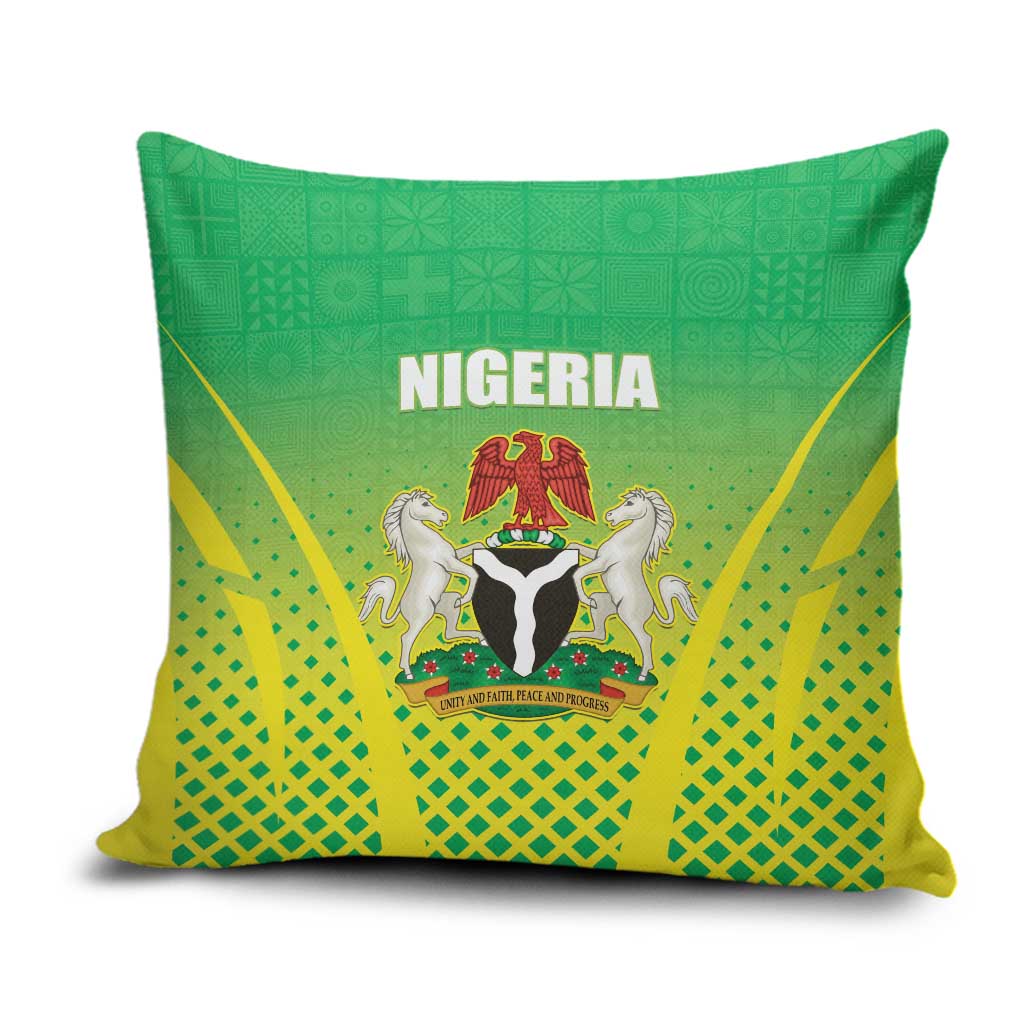 Nigeria Cricket Pillow Cover Come On Yellow Greens - Wonder Print Shop