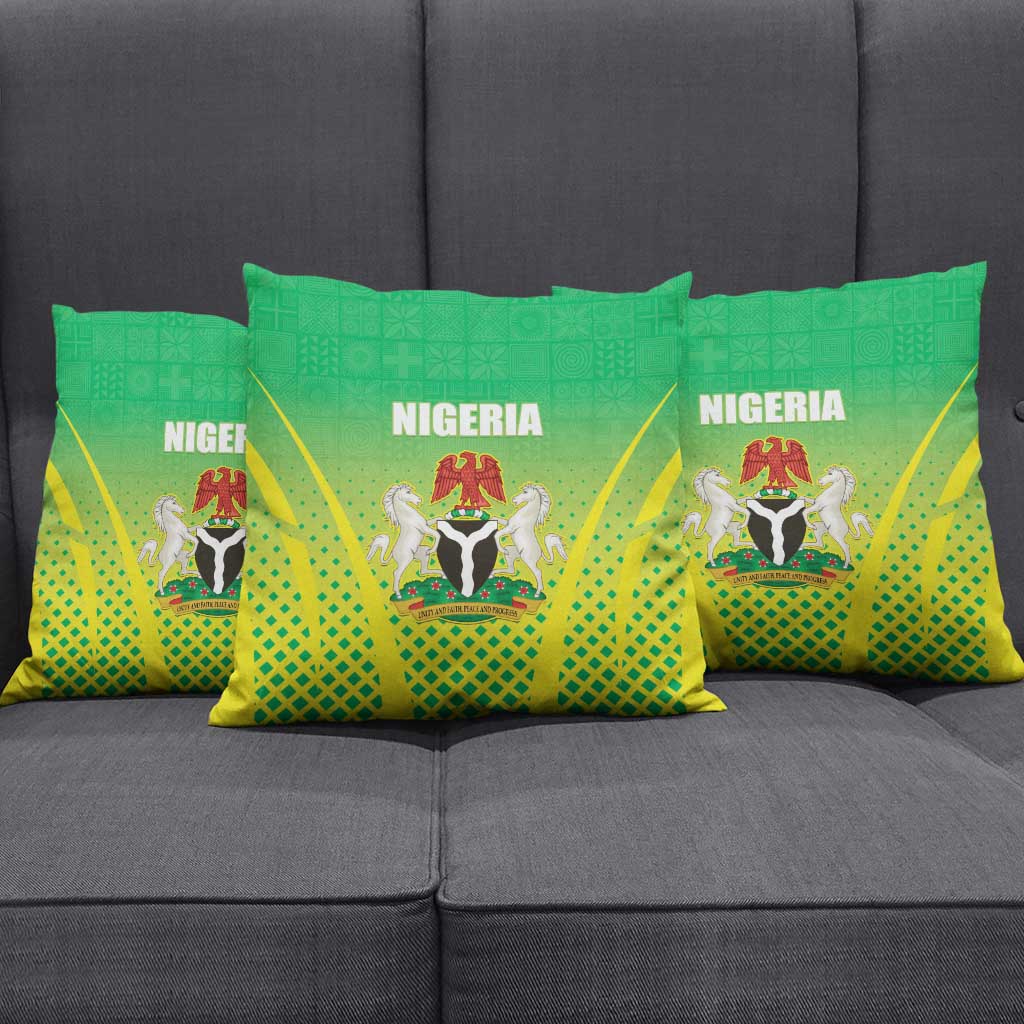 Nigeria Cricket Pillow Cover Come On Yellow Greens - Wonder Print Shop
