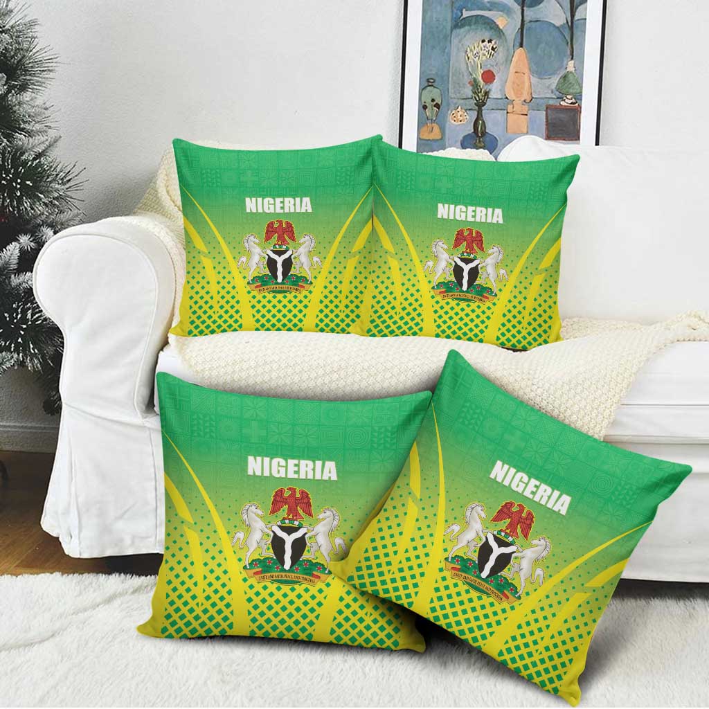 Nigeria Cricket Pillow Cover Come On Yellow Greens - Wonder Print Shop