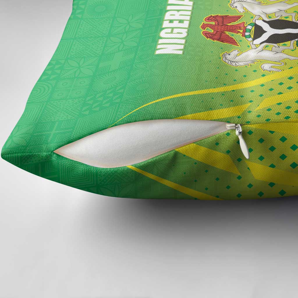 Nigeria Cricket Pillow Cover Come On Yellow Greens - Wonder Print Shop