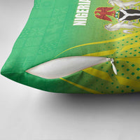 Nigeria Cricket Pillow Cover Come On Yellow Greens - Wonder Print Shop