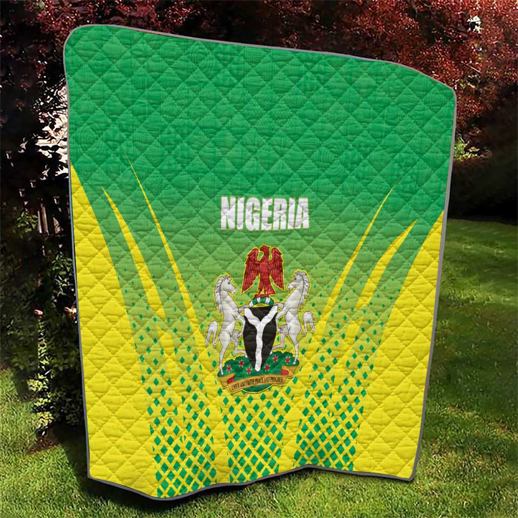 Nigeria Cricket Quilt Come On Yellow Greens - Wonder Print Shop