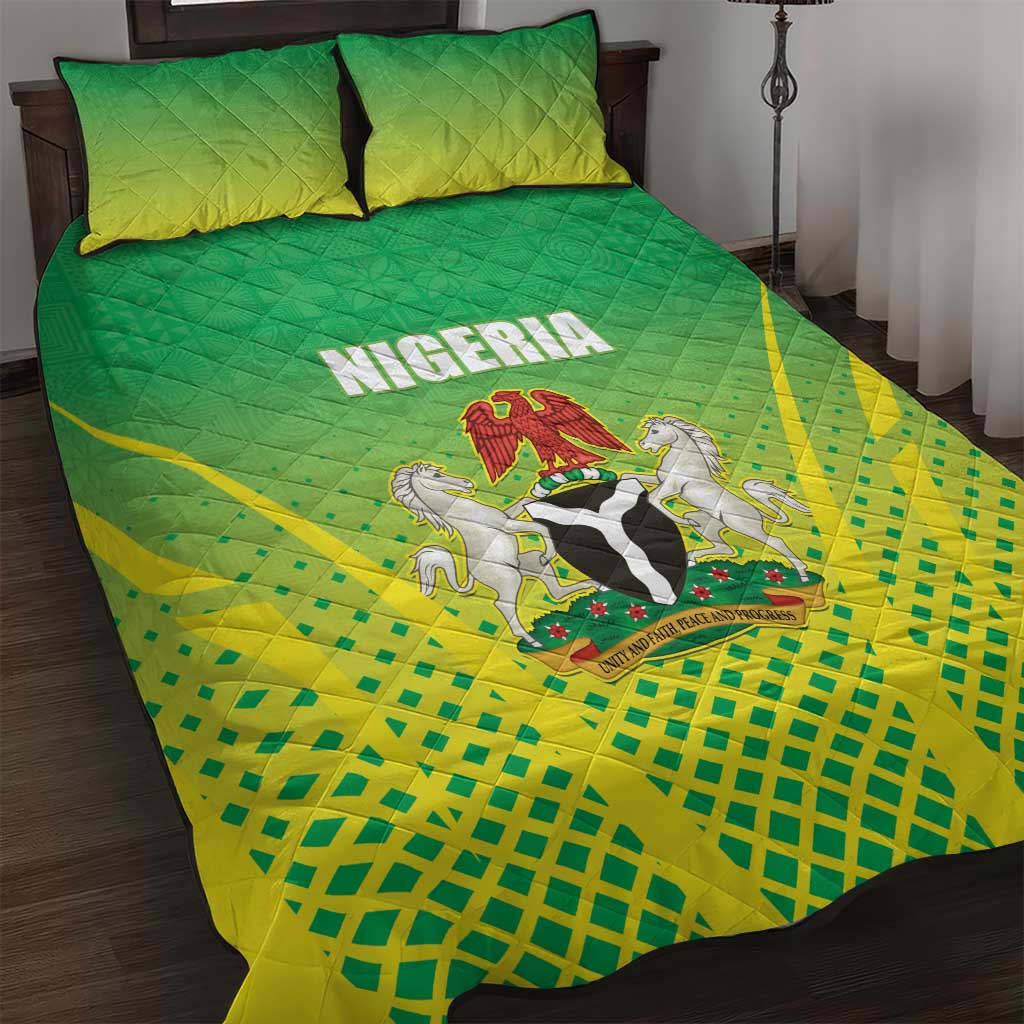 Nigeria Cricket Quilt Bed Set Come On Yellow Greens - Wonder Print Shop