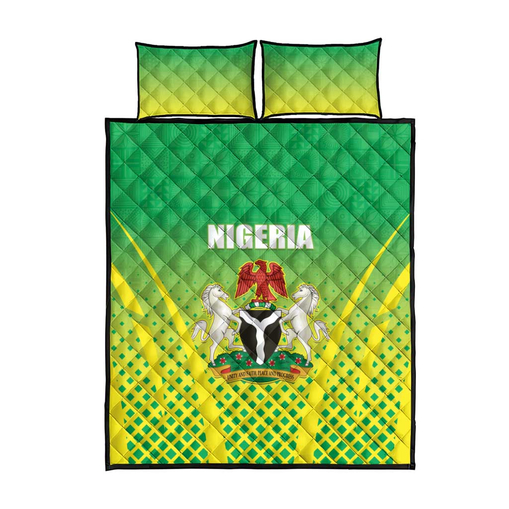 Nigeria Cricket Quilt Bed Set Come On Yellow Greens - Wonder Print Shop