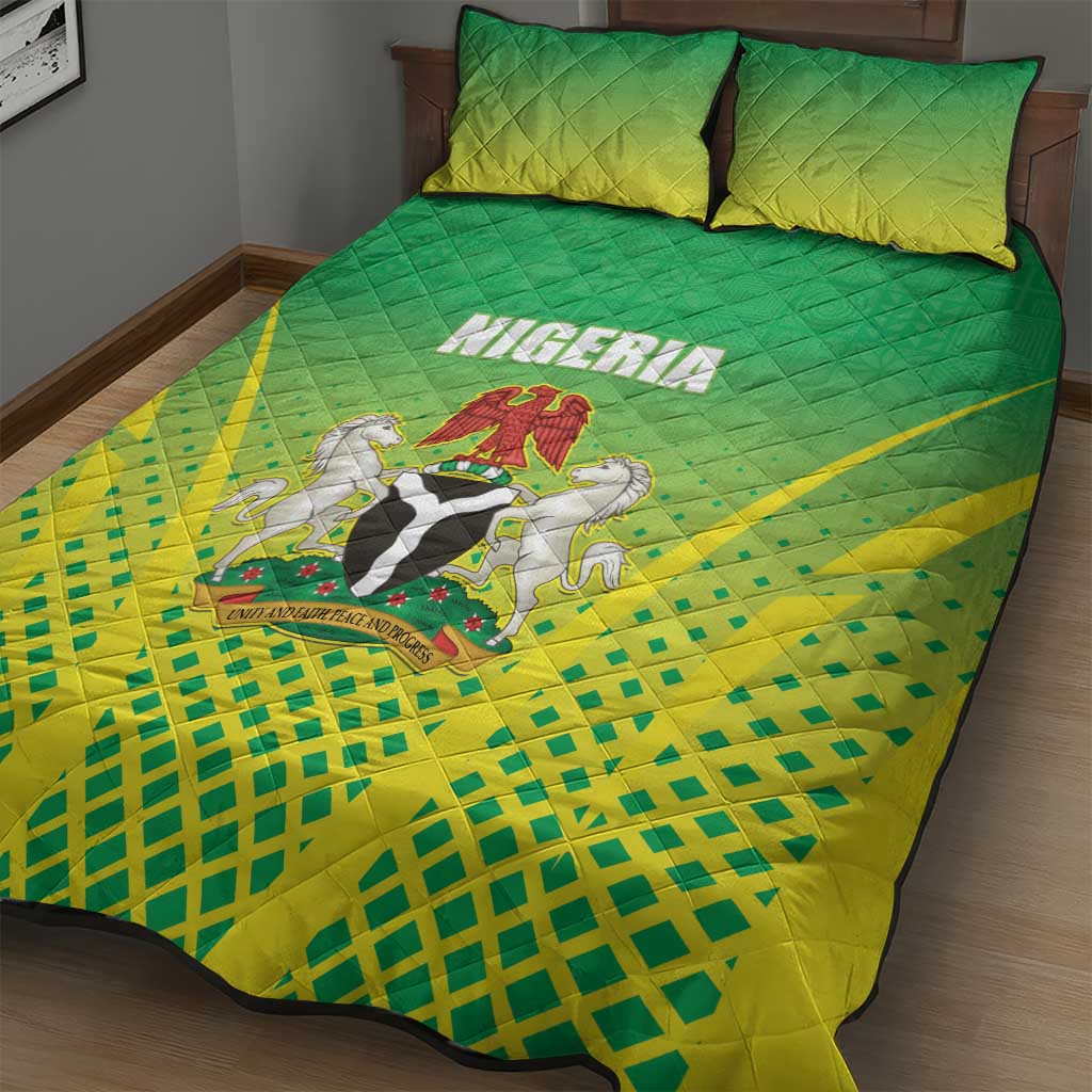 Nigeria Cricket Quilt Bed Set Come On Yellow Greens - Wonder Print Shop