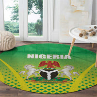Nigeria Cricket Round Carpet Come On Yellow Greens - Wonder Print Shop