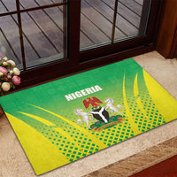 Nigeria Cricket Rubber Doormat Come On Yellow Greens - Wonder Print Shop