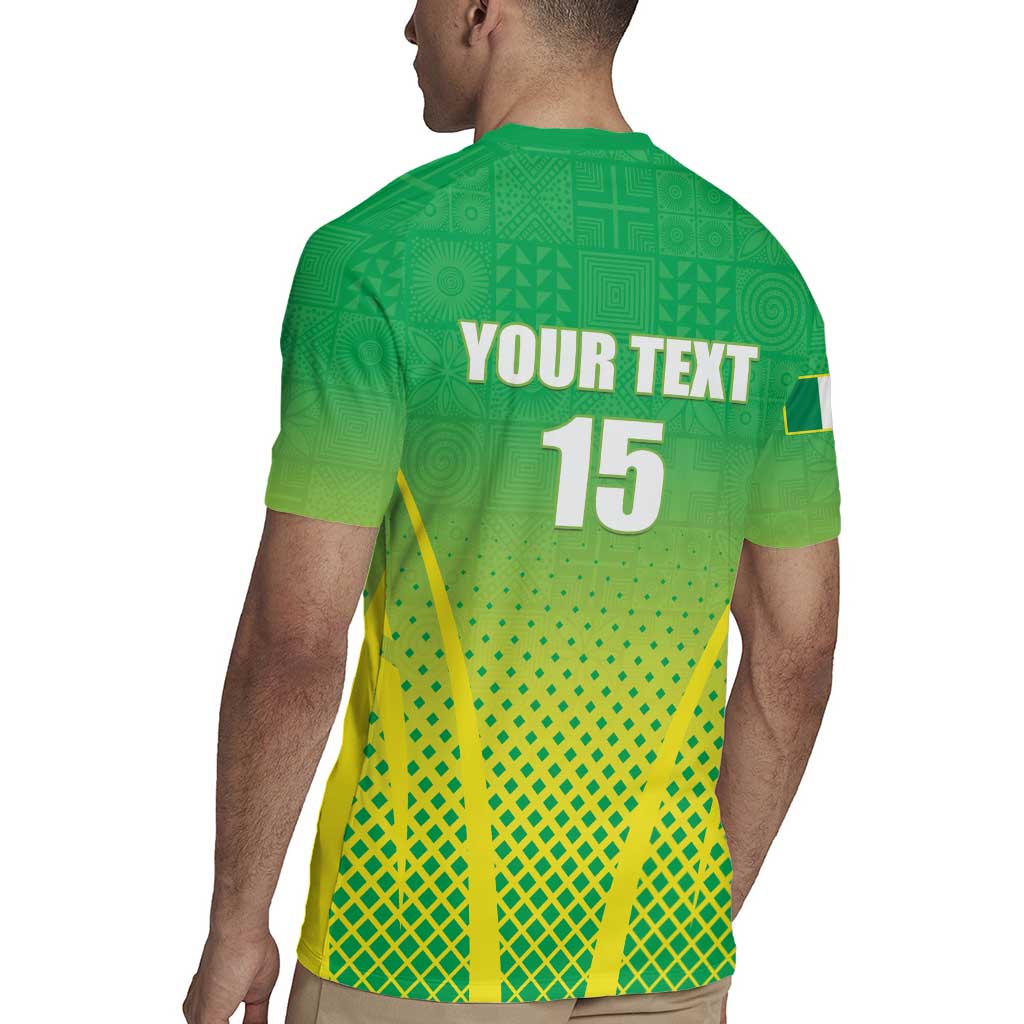 Custom Nigeria Cricket Rugby Jersey Come On Yellow Greens - Wonder Print Shop