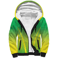 Custom Nigeria Cricket Sherpa Hoodie Come On Yellow Greens - Wonder Print Shop