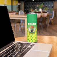 Custom Nigeria Cricket Skinny Tumbler Come On Yellow Greens - Wonder Print Shop