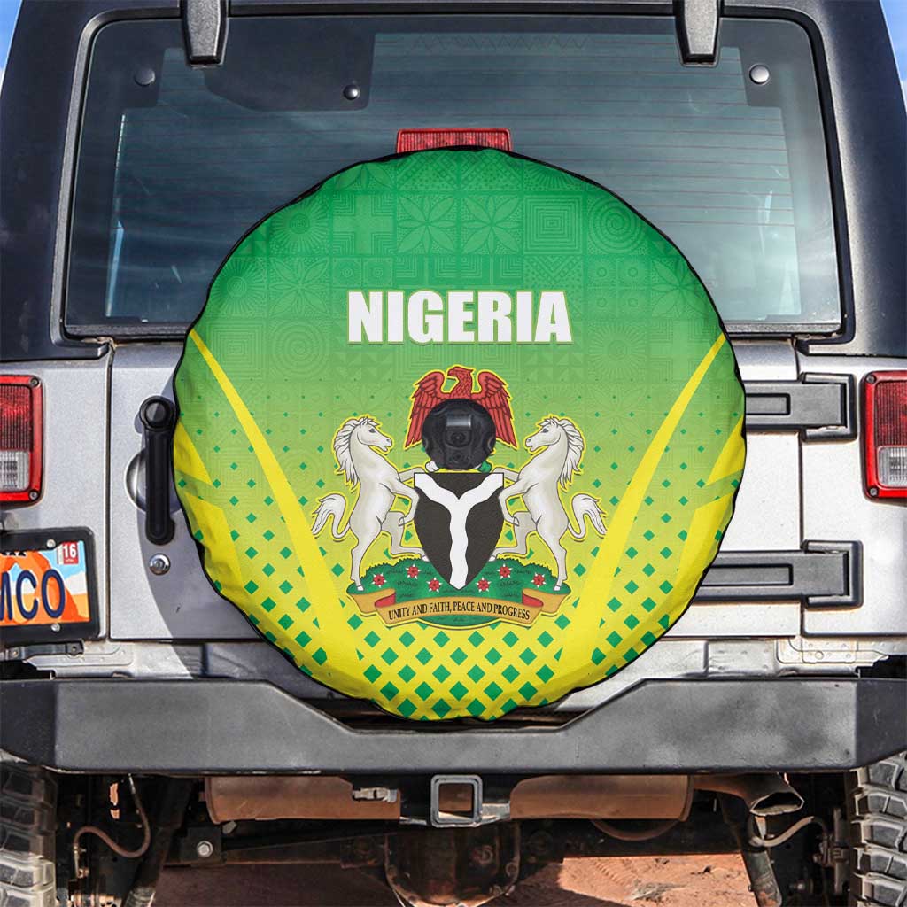 Nigeria Cricket Spare Tire Cover Come On Yellow Greens - Wonder Print Shop