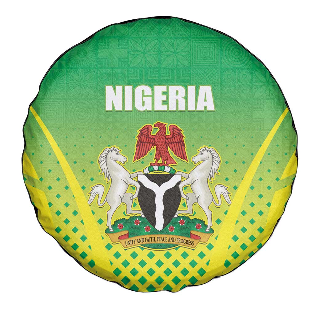 Nigeria Cricket Spare Tire Cover Come On Yellow Greens - Wonder Print Shop