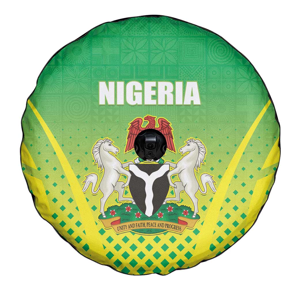 Nigeria Cricket Spare Tire Cover Come On Yellow Greens - Wonder Print Shop