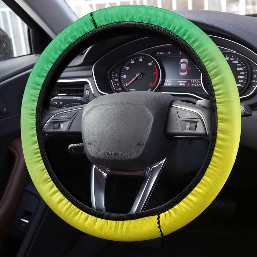 Nigeria Cricket Steering Wheel Cover Come On Yellow Greens - Wonder Print Shop