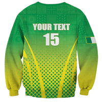 Custom Nigeria Cricket Sweatshirt Come On Yellow Greens - Wonder Print Shop