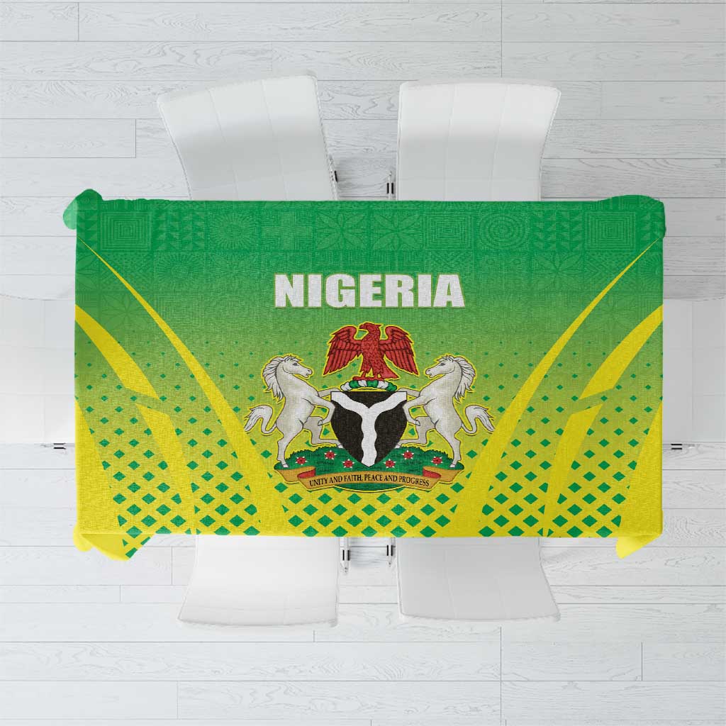 Nigeria Cricket Tablecloth Come On Yellow Greens - Wonder Print Shop