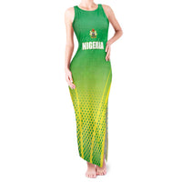 Custom Nigeria Cricket Tank Maxi Dress Come On Yellow Greens - Wonder Print Shop