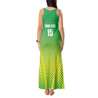 Custom Nigeria Cricket Tank Maxi Dress Come On Yellow Greens - Wonder Print Shop