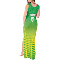 Custom Nigeria Cricket Tank Maxi Dress Come On Yellow Greens - Wonder Print Shop