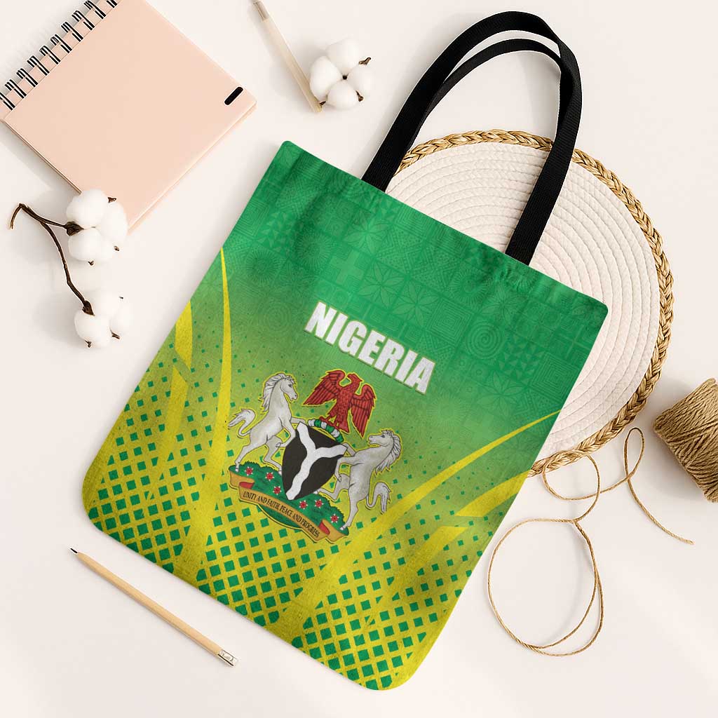 Nigeria Cricket Tote Bag Come On Yellow Greens - Wonder Print Shop