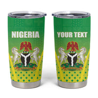 Custom Nigeria Cricket Tumbler Cup Come On Yellow Greens - Wonder Print Shop