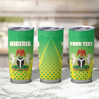 Custom Nigeria Cricket Tumbler Cup Come On Yellow Greens - Wonder Print Shop