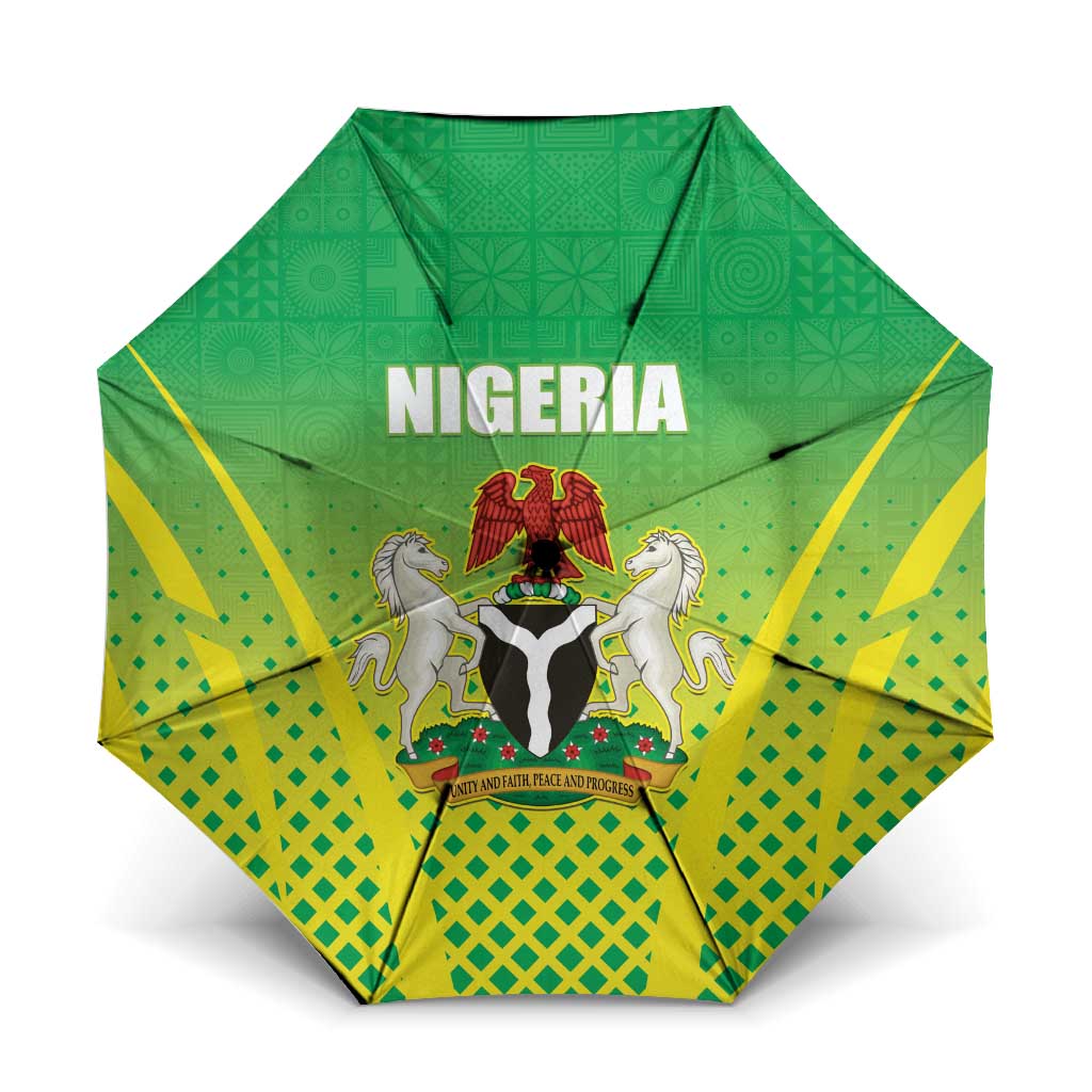 Nigeria Cricket Umbrella Come On Yellow Greens - Wonder Print Shop