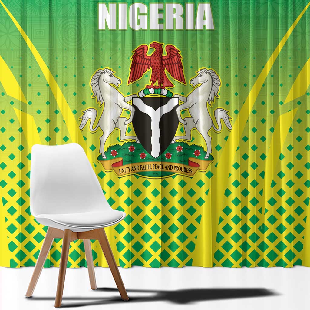 Nigeria Cricket Window Curtain Come On Yellow Greens - Wonder Print Shop