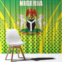 Nigeria Cricket Window Curtain Come On Yellow Greens - Wonder Print Shop