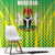 Nigeria Cricket Window Curtain Come On Yellow Greens - Wonder Print Shop