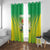 Nigeria Cricket Window Curtain Come On Yellow Greens - Wonder Print Shop