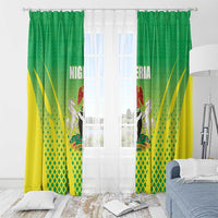Nigeria Cricket Window Curtain Come On Yellow Greens - Wonder Print Shop