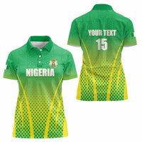 Custom Nigeria Cricket Women Polo Shirt Come On Yellow Greens - Wonder Print Shop