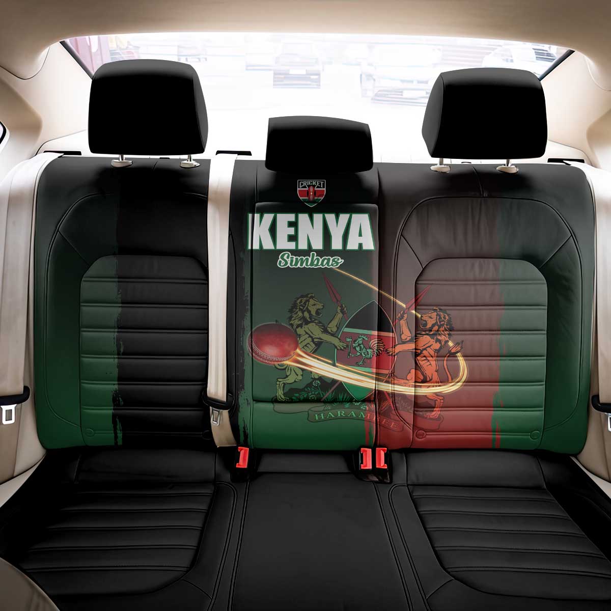 Kenya Cricket Back Car Seat Cover Go Simbas Go - Wonder Print Shop