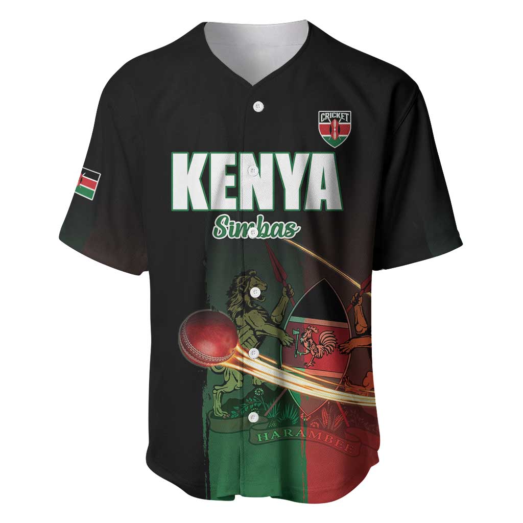 Custom Kenya Cricket Baseball Jersey Go Simbas Go - Wonder Print Shop