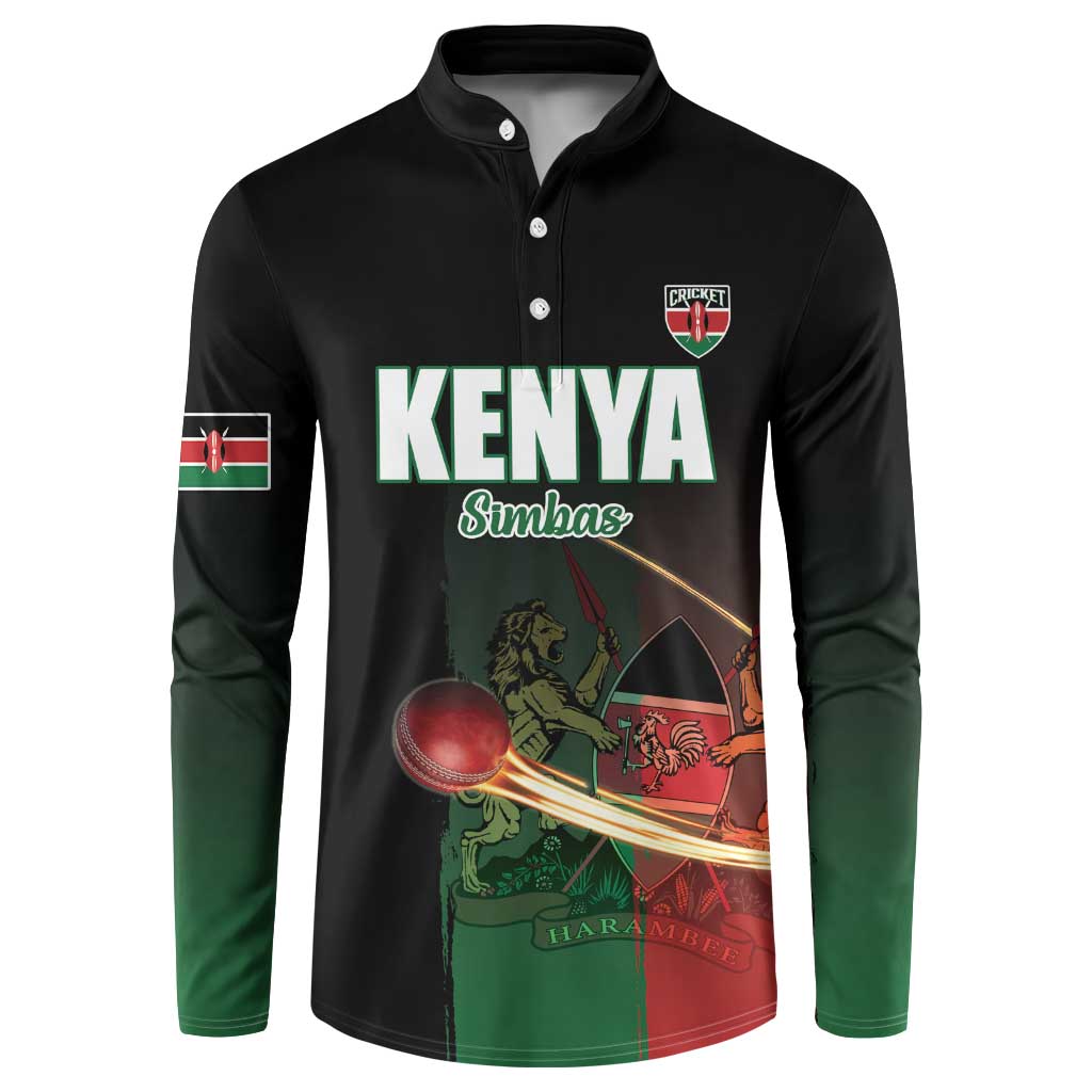 Custom Kenya Cricket Button Sweatshirt Go Simbas Go - Wonder Print Shop