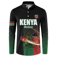 Custom Kenya Cricket Button Sweatshirt Go Simbas Go - Wonder Print Shop
