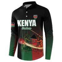 Custom Kenya Cricket Button Sweatshirt Go Simbas Go - Wonder Print Shop