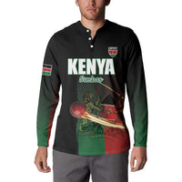 Custom Kenya Cricket Button Sweatshirt Go Simbas Go - Wonder Print Shop