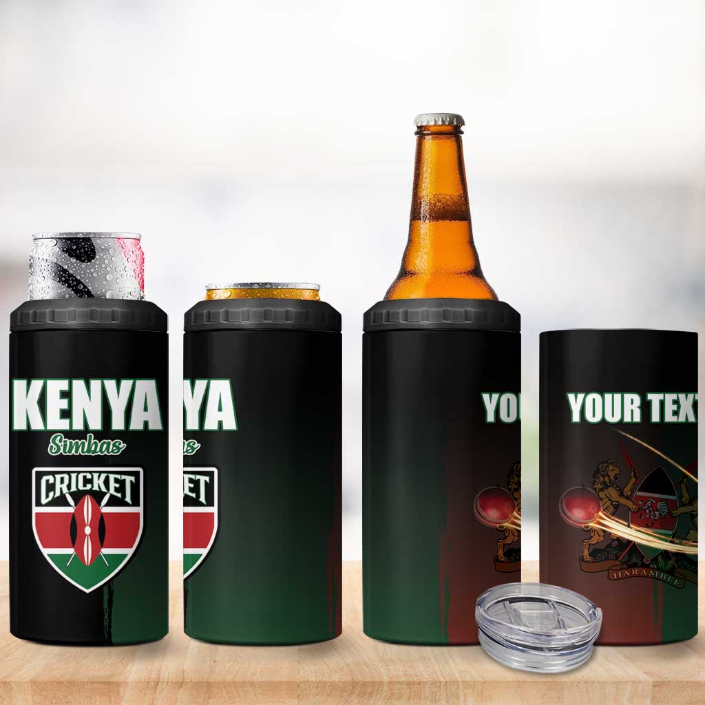Custom Kenya Cricket 4 in 1 Can Cooler Tumbler Go Simbas Go - Wonder Print Shop