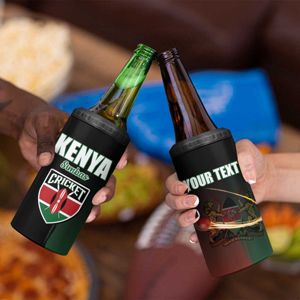 Custom Kenya Cricket 4 in 1 Can Cooler Tumbler Go Simbas Go - Wonder Print Shop
