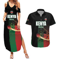 Custom Kenya Cricket Couples Matching Summer Maxi Dress and Hawaiian Shirt Go Simbas Go - Wonder Print Shop