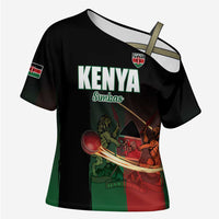 Kenya Cricket Cross Shoulder Shirt Go Simbas Go - Wonder Print Shop