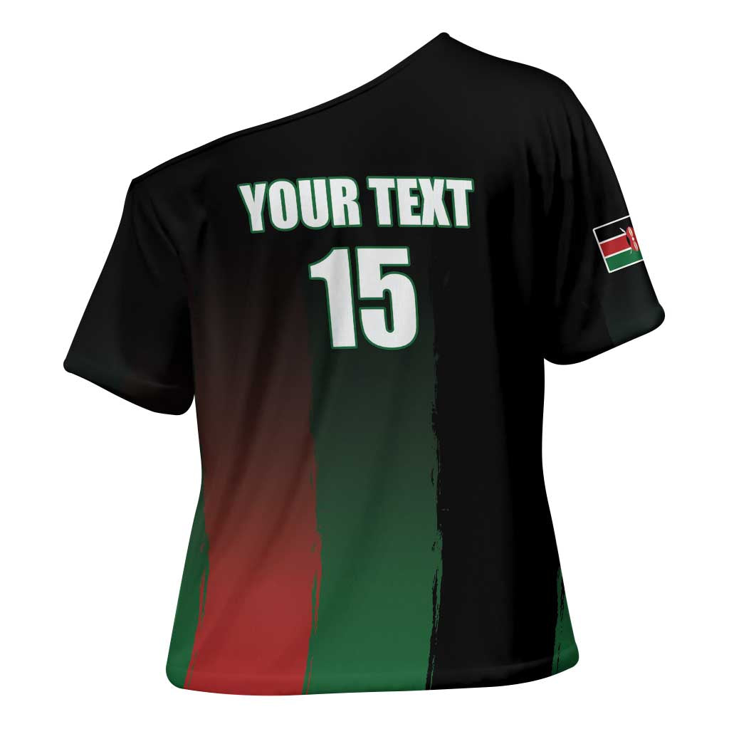 Kenya Cricket Cross Shoulder Shirt Go Simbas Go - Wonder Print Shop