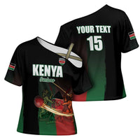 Kenya Cricket Cross Shoulder Shirt Go Simbas Go - Wonder Print Shop