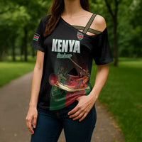 Kenya Cricket Cross Shoulder Shirt Go Simbas Go - Wonder Print Shop