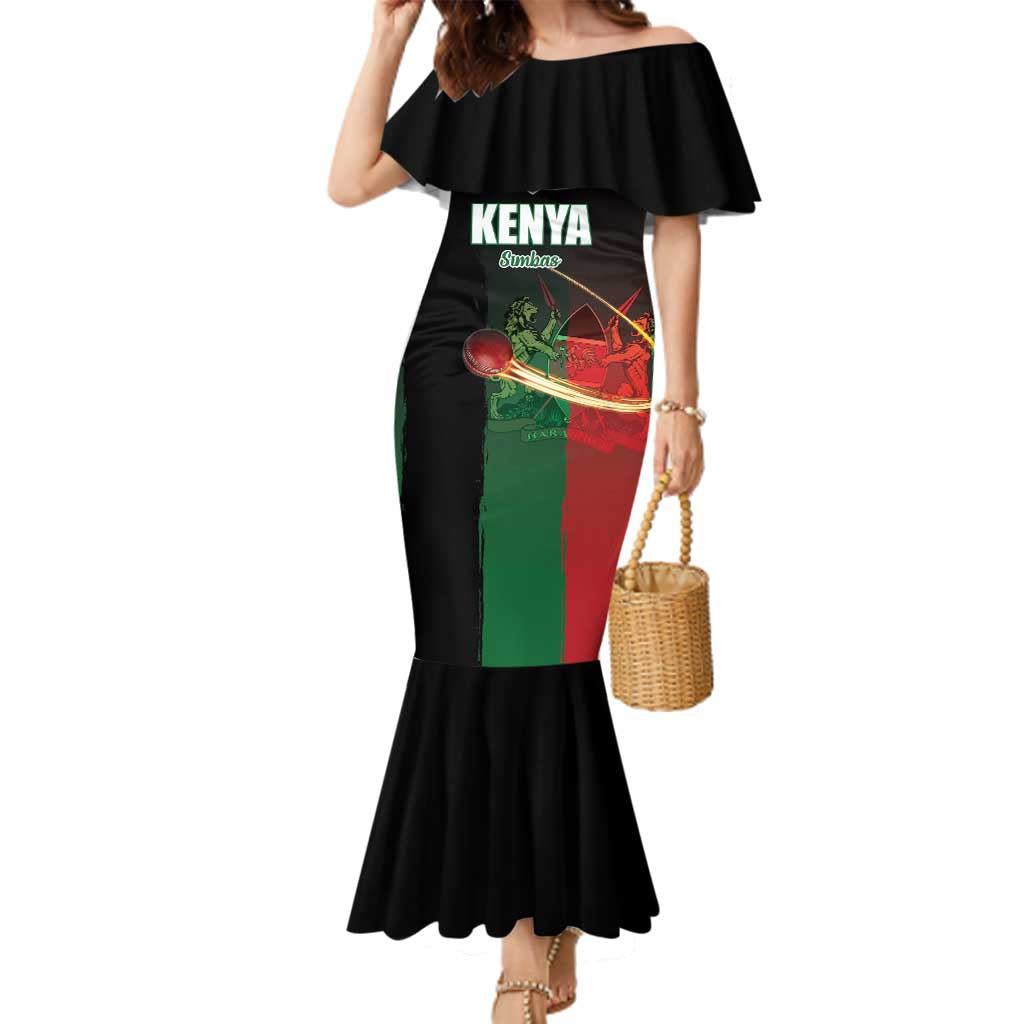 Custom Kenya Cricket Family Matching Mermaid Dress and Hawaiian Shirt Go Simbas Go - Wonder Print Shop