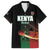 Custom Kenya Cricket Family Matching Off The Shoulder Long Sleeve Dress and Hawaiian Shirt Go Simbas Go - Wonder Print Shop