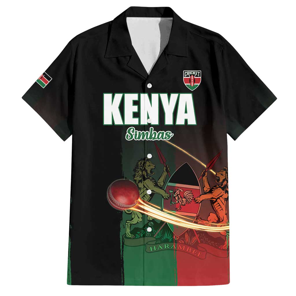 Custom Kenya Cricket Family Matching Off Shoulder Maxi Dress and Hawaiian Shirt Go Simbas Go - Wonder Print Shop