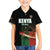 Custom Kenya Cricket Family Matching Short Sleeve Bodycon Dress and Hawaiian Shirt Go Simbas Go - Wonder Print Shop